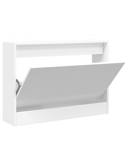 Scarpiera Bianca 80x21x57 cm in Legno Multistrato