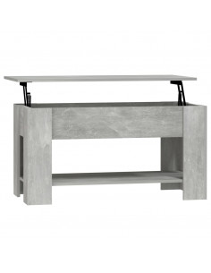 Tavolino Salotto Grigio Cemento 101x49x52 cm Legno Multistrato 2