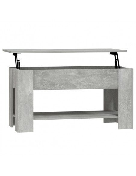 Tavolino Salotto Grigio Cemento 101x49x52 cm Legno Multistrato
