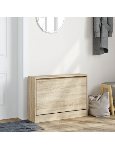 Scarpiera Rovere Sonoma 80x21x57 cm in Legno Multistrato
