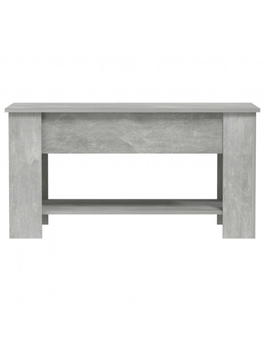 Tavolino Salotto Grigio Cemento 101x49x52 cm Legno Multistrato