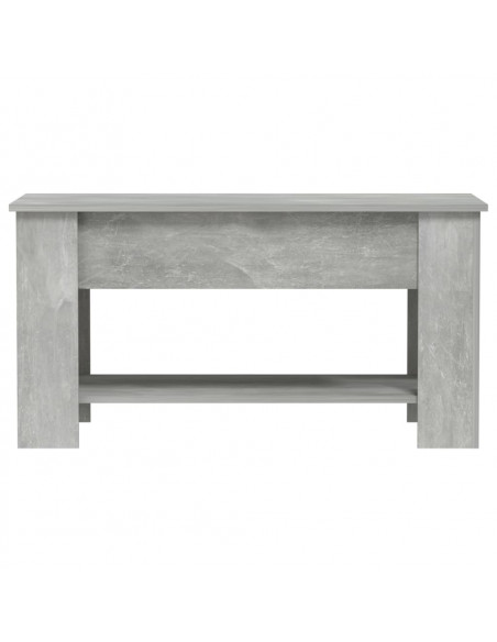 Tavolino Salotto Grigio Cemento 101x49x52 cm Legno Multistrato