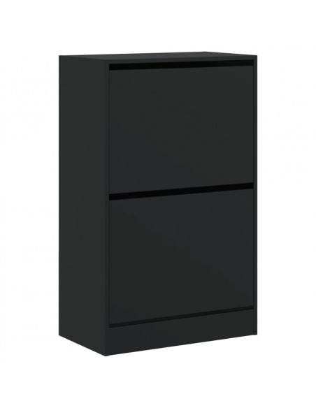 Scarpiera Nera 60x34x96,5 cm in Legno Multistrato