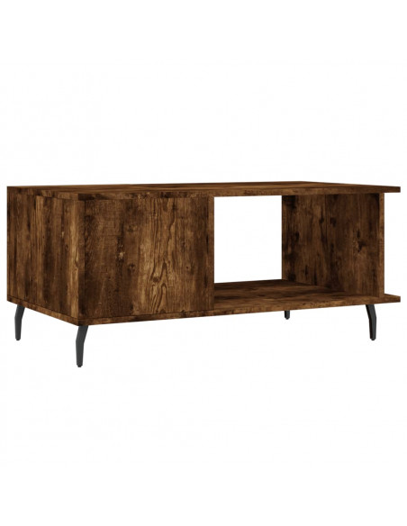 Tavolino da Salotto Rovere Fumo 90x50x40cm in Legno Multistrato