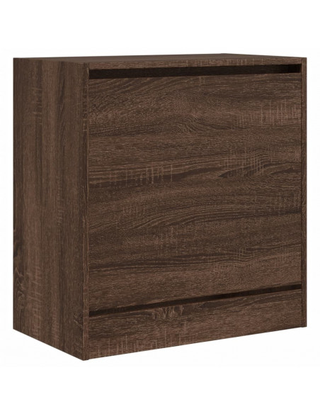 Scarpiera Rovere Marrone 60x34x63,5 cm in Legno Multistrato