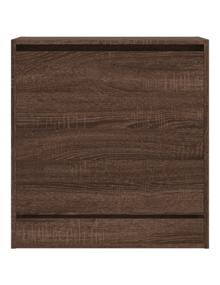Scarpiera Rovere Marrone 60x34x63,5 cm in Legno Multistrato