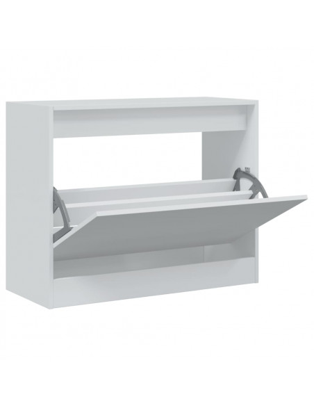 Scarpiera Bianca 80x34x63 cm in Legno Multistrato