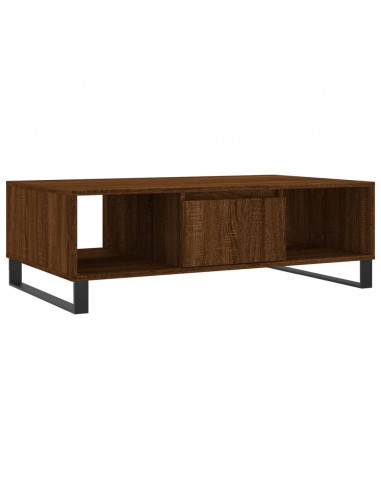 Tavolino Salotto Rovere Marrone 104x60x35 cm Legno Multistrato
