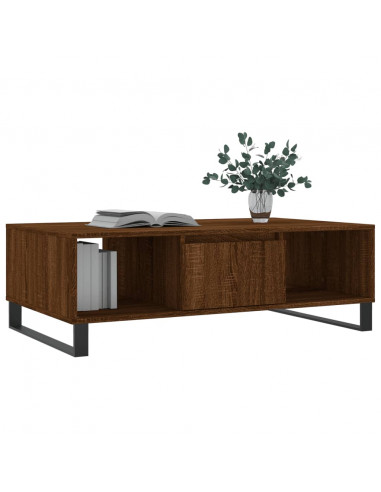 Tavolino Salotto Rovere Marrone 104x60x35 cm Legno Multistrato