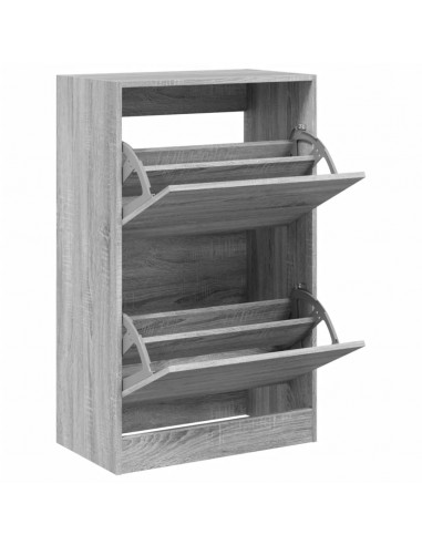 Scarpiera Grigio Sonoma 60x34x96,5 cm in Legno Multistrato