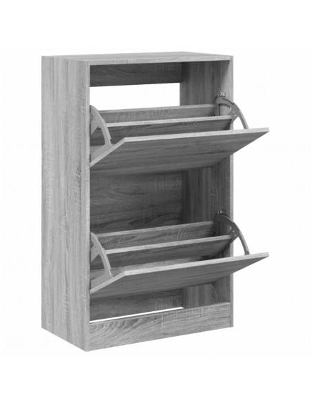 Scarpiera Grigio Sonoma 60x34x96,5 cm in Legno Multistrato