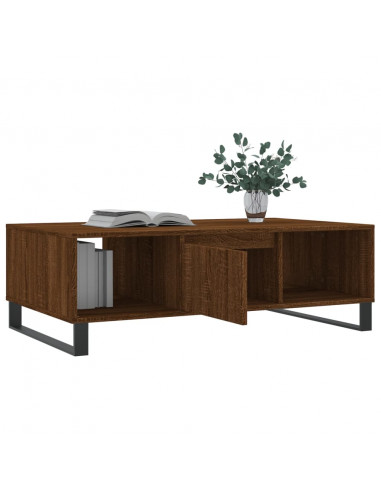 Tavolino Salotto Rovere Marrone 104x60x35 cm Legno Multistrato