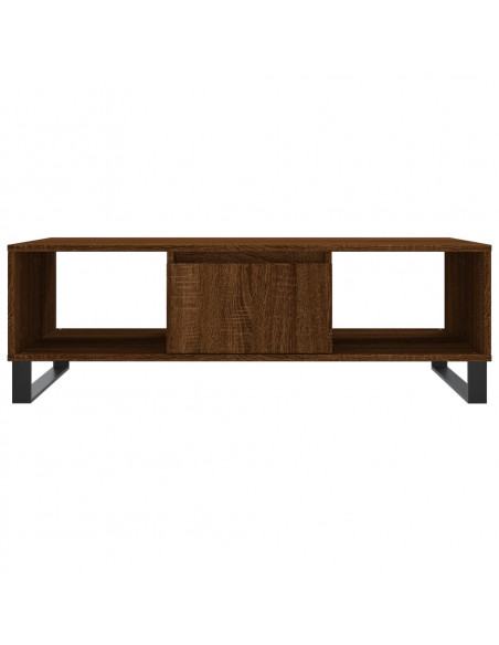 Tavolino Salotto Rovere Marrone 104x60x35 cm Legno Multistrato