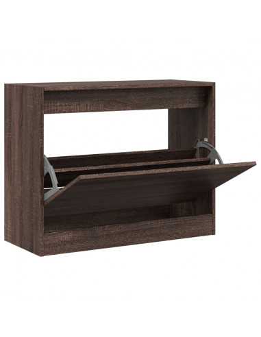 Scarpiera Rovere Marrone 80x34x63 cm in Legno Multistrato