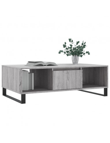 Tavolino da Salotto Grigio Sonoma 104x60x35cm Legno Multistrato