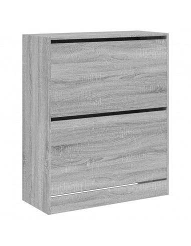 Scarpiera Grigio Sonoma 80x34x96,5 cm in Legno Multistrato