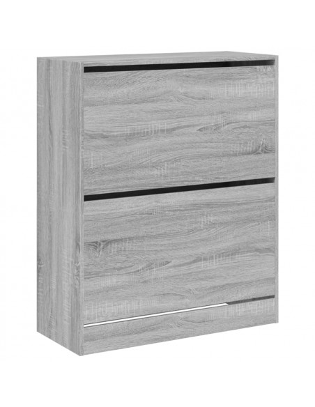 Scarpiera Grigio Sonoma 80x34x96,5 cm in Legno Multistrato
