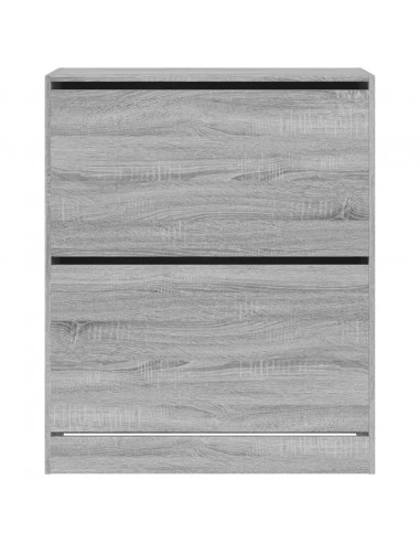 Scarpiera Grigio Sonoma 80x34x96,5 cm in Legno Multistrato