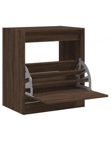 Scarpiera Rovere Marrone 60x42x69 cm in Legno Multistrato