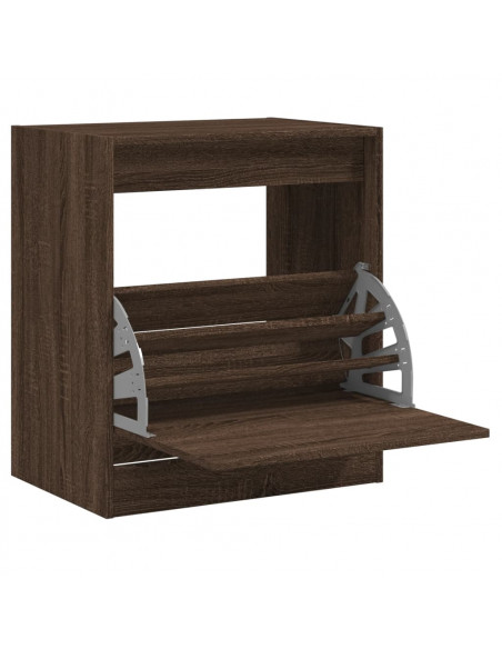 Scarpiera Rovere Marrone 60x42x69 cm in Legno Multistrato