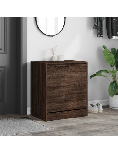 Scarpiera Rovere Marrone 60x42x69 cm in Legno Multistrato