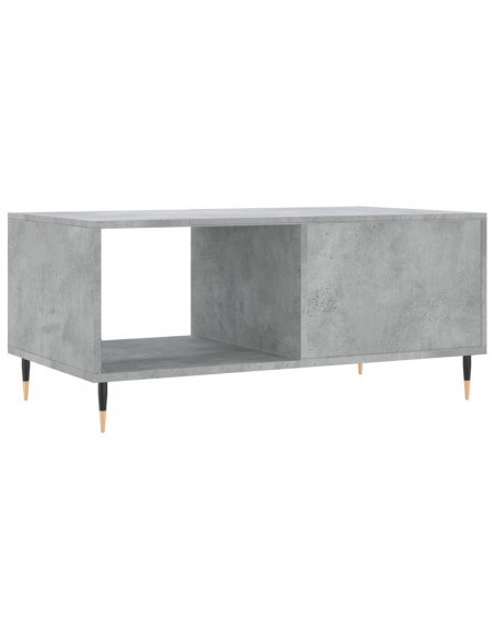 Tavolino da Salotto Grigio Cemento 90x50x40cm Legno Multistrato