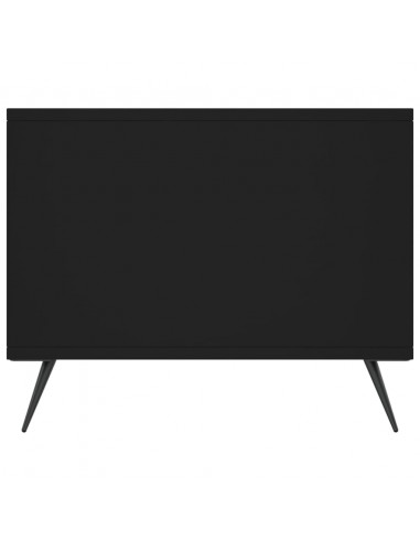 Tavolino da Salotto Nero 90x50x40 cm in Legno Multistrato