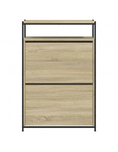 Scarpiera Rovere Sonoma 75x34x112 cm in Legno Multistrato