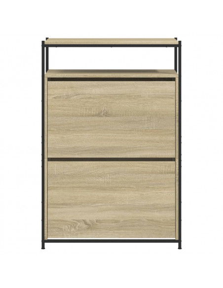 Scarpiera Rovere Sonoma 75x34x112 cm in Legno Multistrato