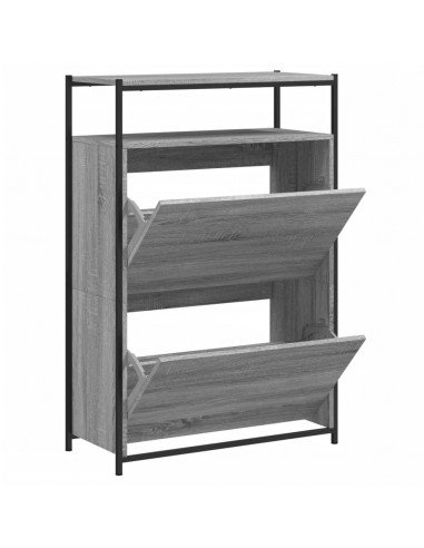 Scarpiera Grigio Sonoma 75x34x112 cm in Legno Multistrato