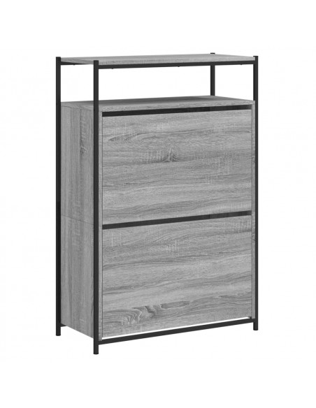 Scarpiera Grigio Sonoma 75x34x112 cm in Legno Multistrato