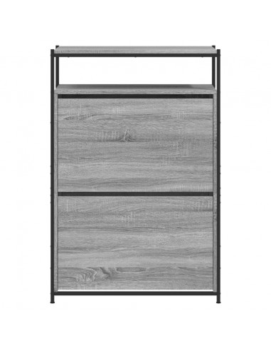 Scarpiera Grigio Sonoma 75x34x112 cm in Legno Multistrato