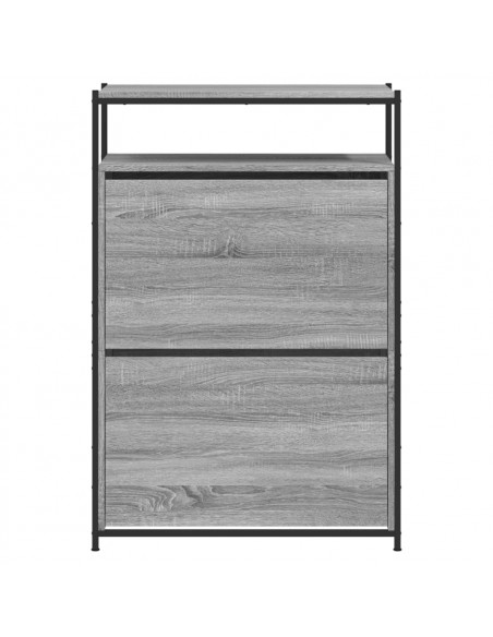 Scarpiera Grigio Sonoma 75x34x112 cm in Legno Multistrato