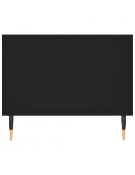 Tavolino da Salotto Nero 90x50x40 cm in Legno Multistrato