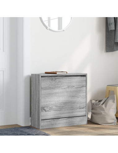 Scarpiera Grigio Sonoma 60x21x57 cm in Legno Multistrato