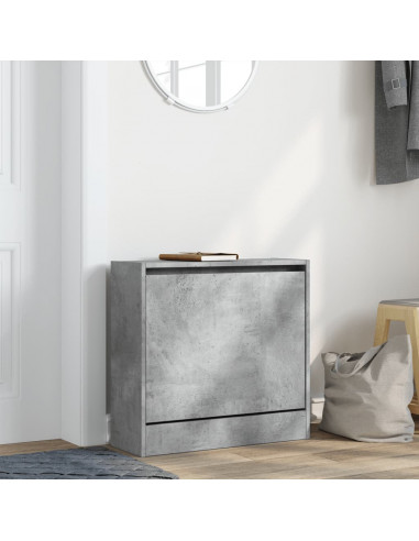 Scarpiera Grigio Cemento 60x21x57 cm in Legno Multistrato