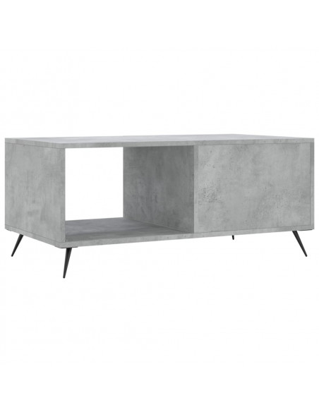 Tavolino da Salotto Grigio Cemento 90x50x40cm Legno Multistrato