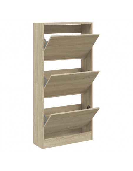 Scarpiera Rovere Sonoma 60x21x125,5 cm in Legno Multistrato