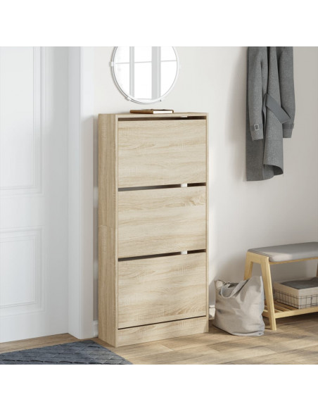 Scarpiera Rovere Sonoma 60x21x125,5 cm in Legno Multistrato
