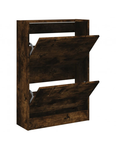 Scarpiera Rovere Fumo 60x21x87,5 cm in Legno Multistrato