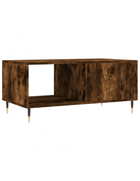 Tavolino da Salotto Rovere Fumo 90x50x40cm in Legno Multistrato