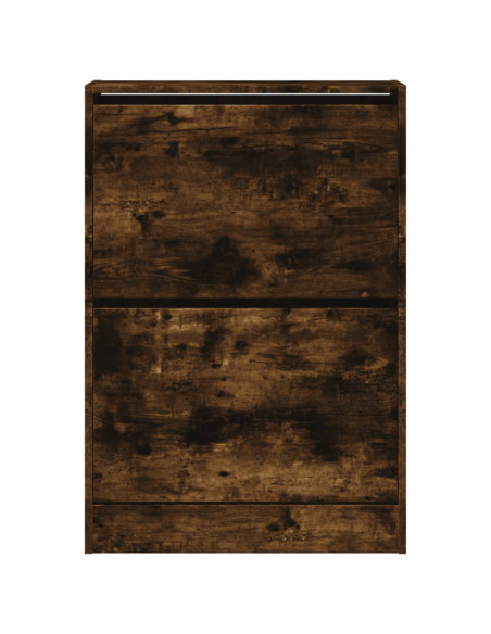 Scarpiera Rovere Fumo 60x21x87,5 cm in Legno Multistrato