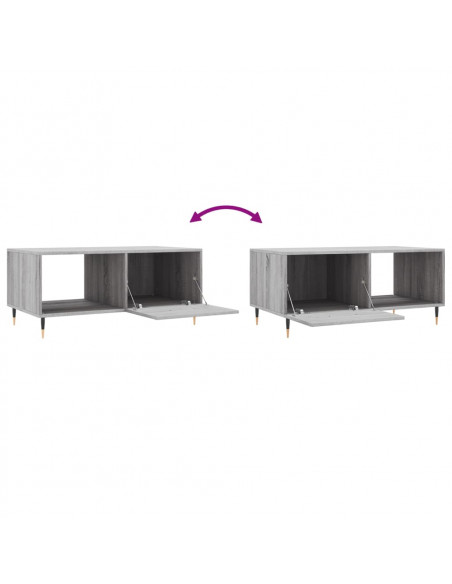 Tavolino da Salotto Grigio Sonoma 90x50x40 cm Legno Multistrato