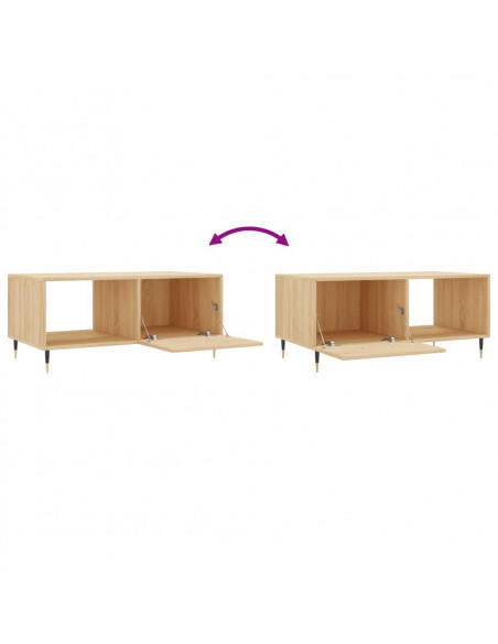 Tavolino da Salotto Rovere Sonoma 90x50x40 cm Legno Multistrato