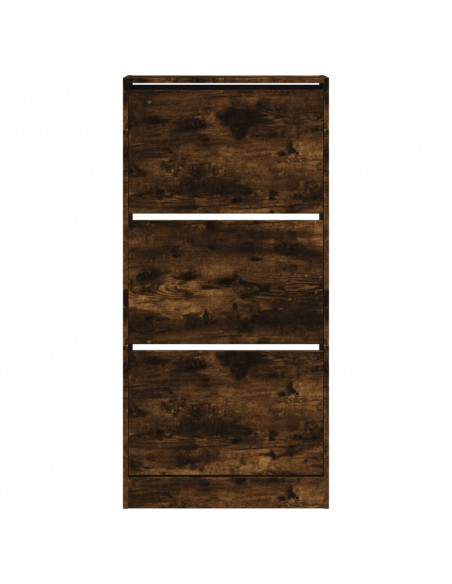 Scarpiera Rovere Fumo 60x21x125,5 cm in Legno Multistrato