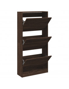 Scarpiera Rovere Marrone 60x21x125,5 cm in Legno Multistrato 2