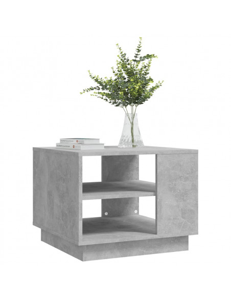 Tavolino da Salotto Grigio Cemento 55x55x43 cm in Truciolato