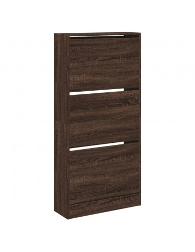 Scarpiera Rovere Marrone 60x21x125,5 cm in Legno Multistrato