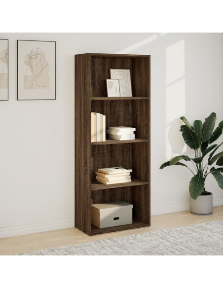 Libreria Rovere Marrone 60x30x152 cm in Legno Multistrato