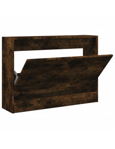 Scarpiera Rovere Fumo 80x21x57 cm in Legno Multistrato 2